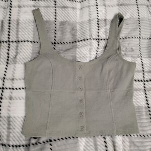 🔴4 For $25🔴 Women's Ribbed Button-Down Tank Top